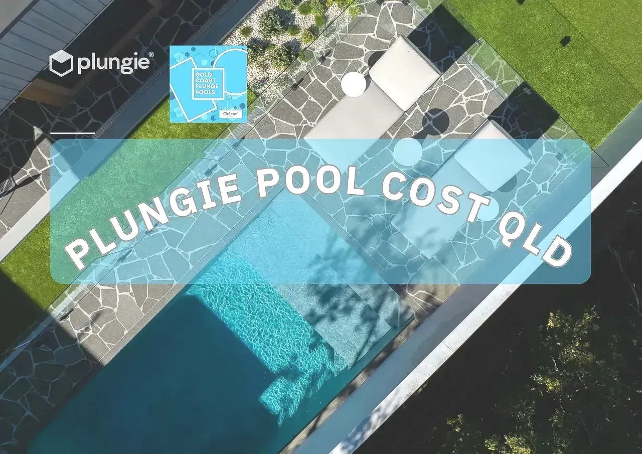 An aerial view of a plunge pool cost old