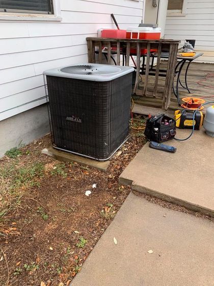HVAC System outside of residential house