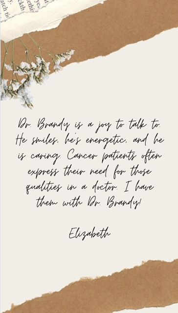 A piece of paper with a quote from dr. brandy