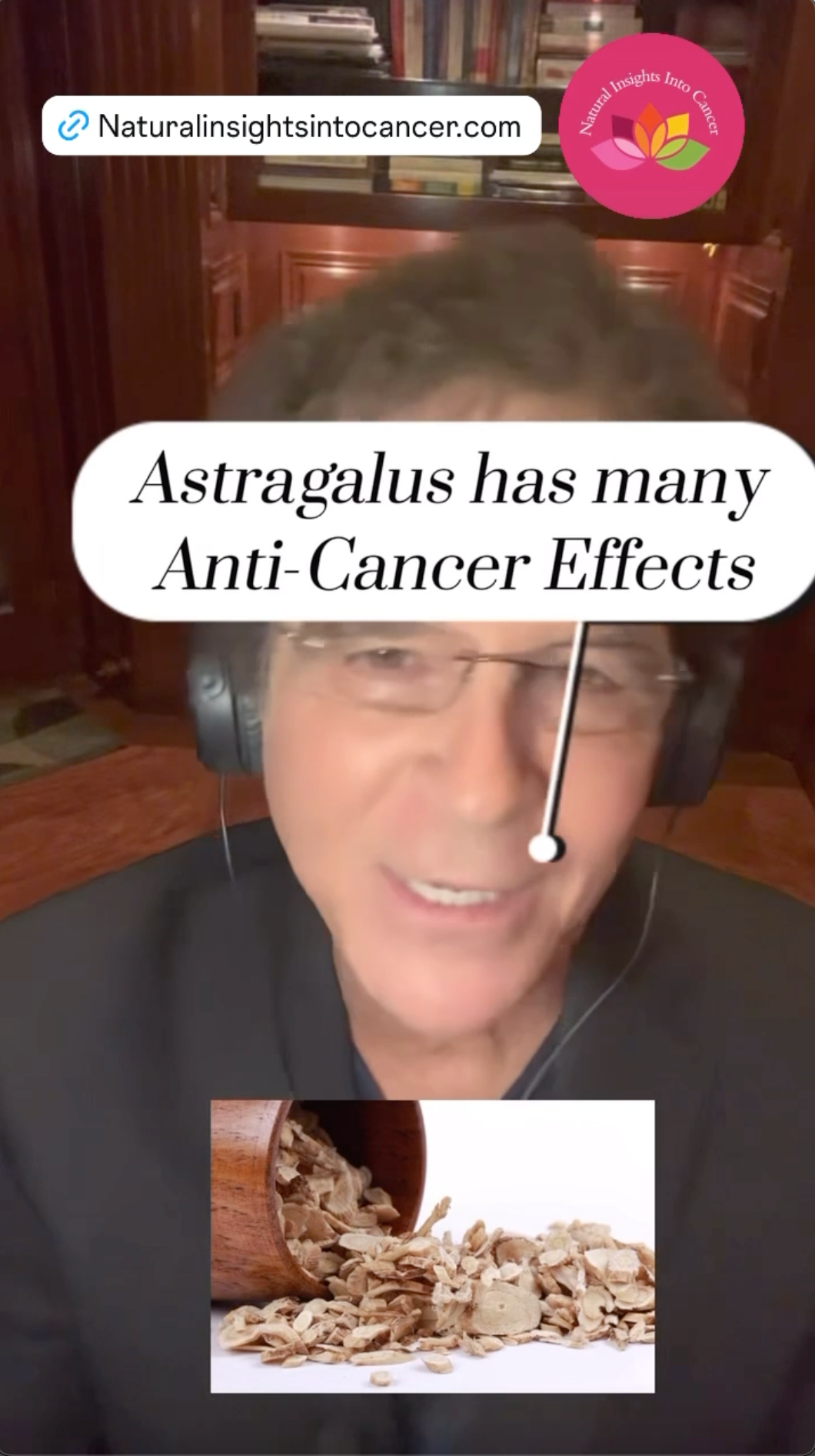 Dr. Brandy wearing headphones is talking about astragalus.