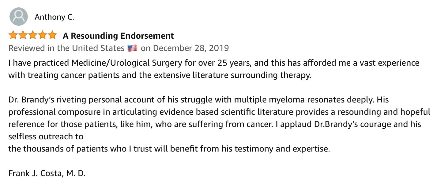A review of a doctor on a google review page