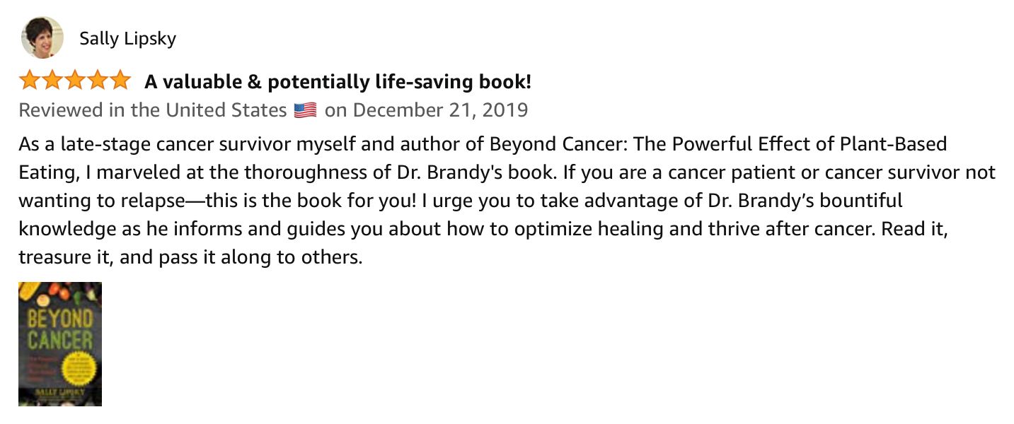A review of a book on amazon with a picture of a book.
