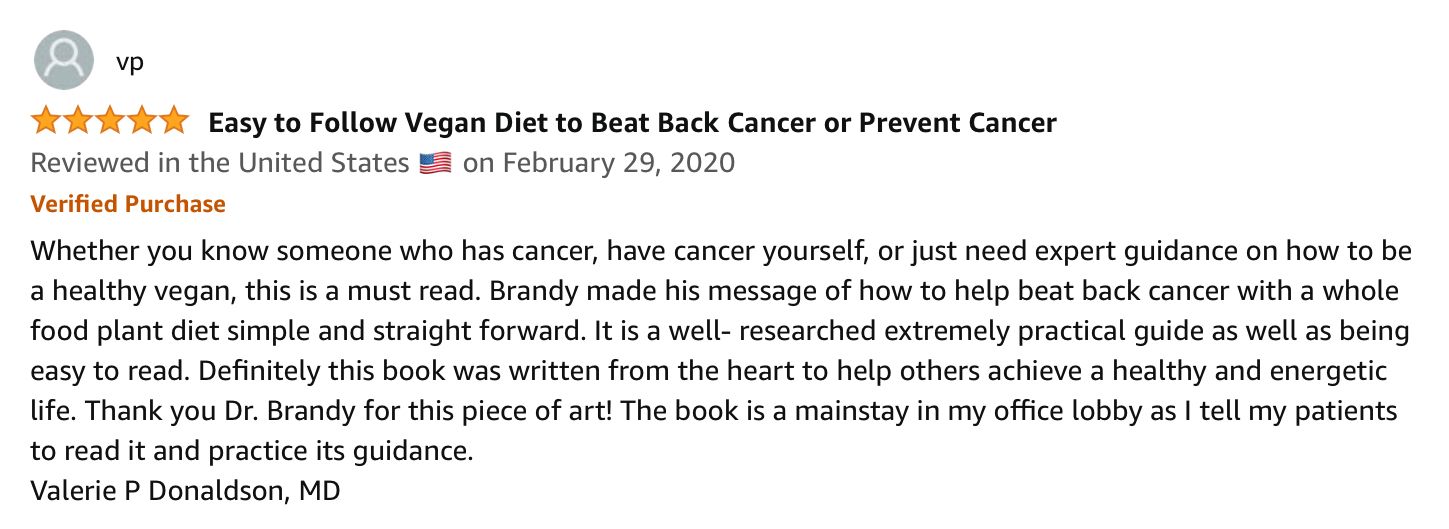 A screenshot of a review for a book on amazon.