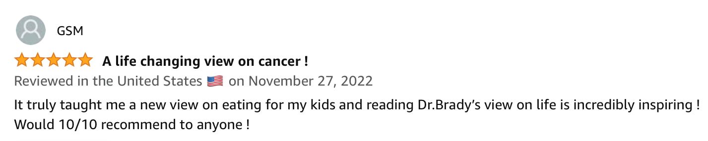 A blurred image of a facebook review that says a life changing view on parent