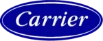 A blue carrier logo on a white background.