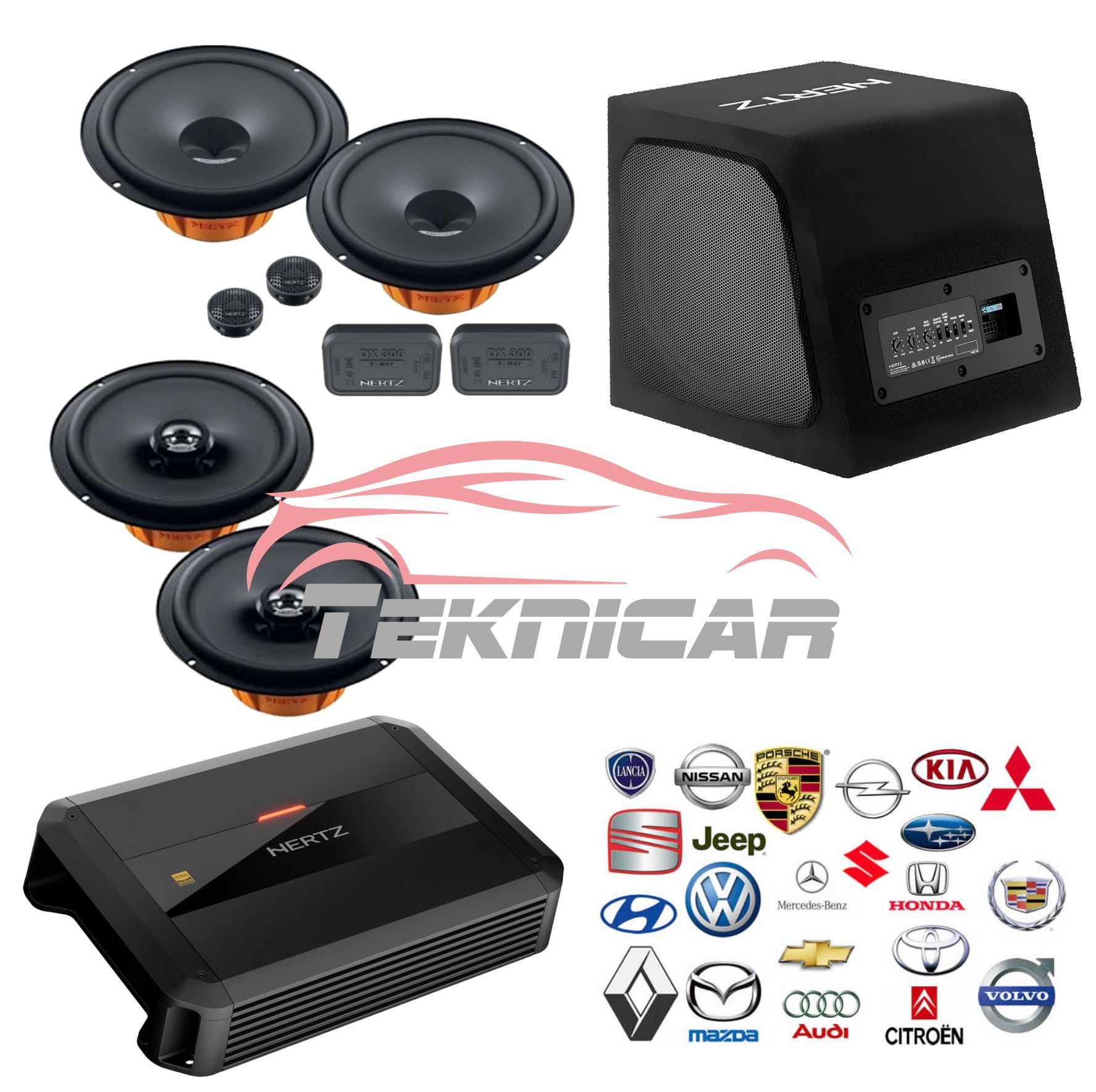 Equipo sonido Hertz con Subwoofer
