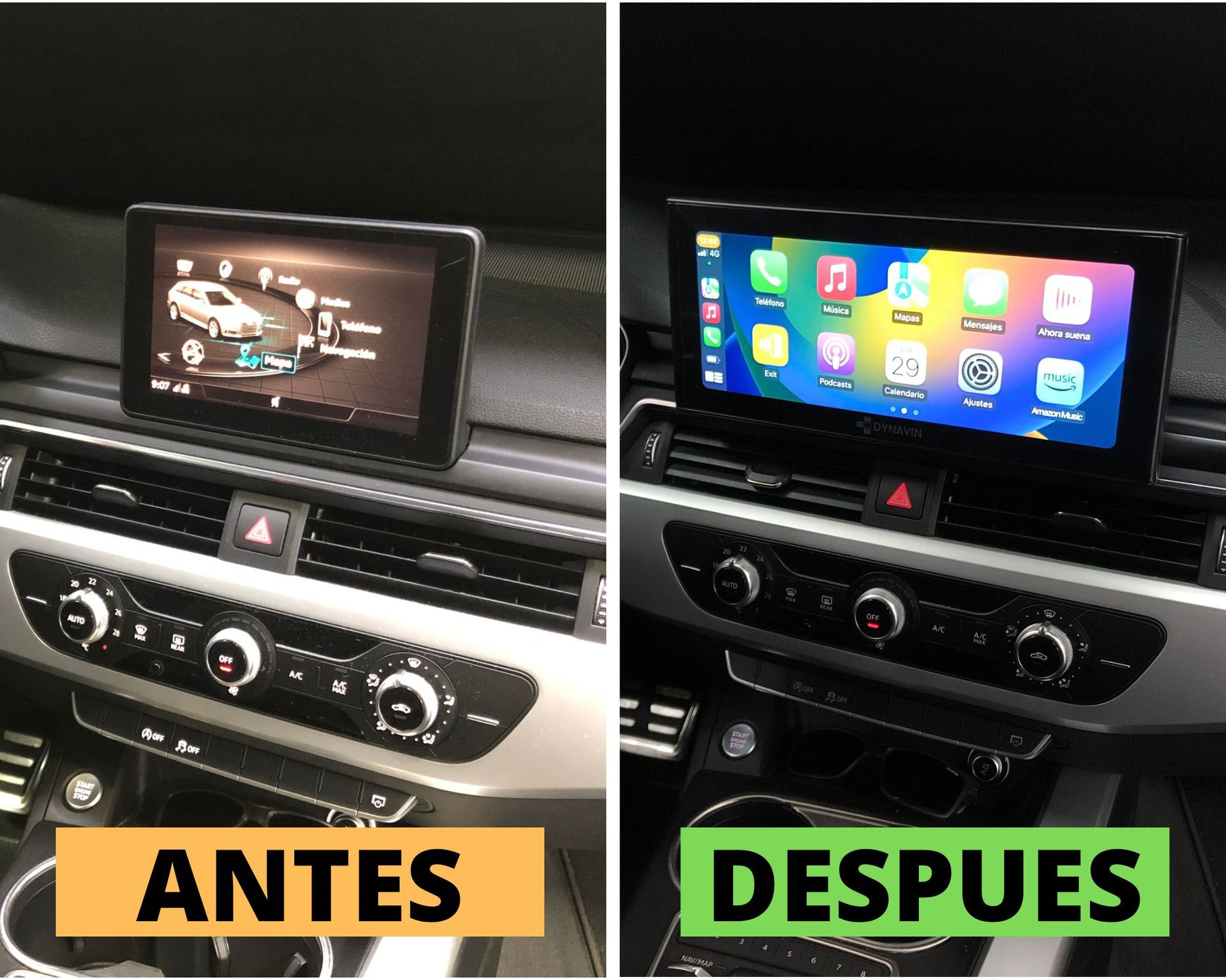 Pantalla android 10,25 audi A4 B9