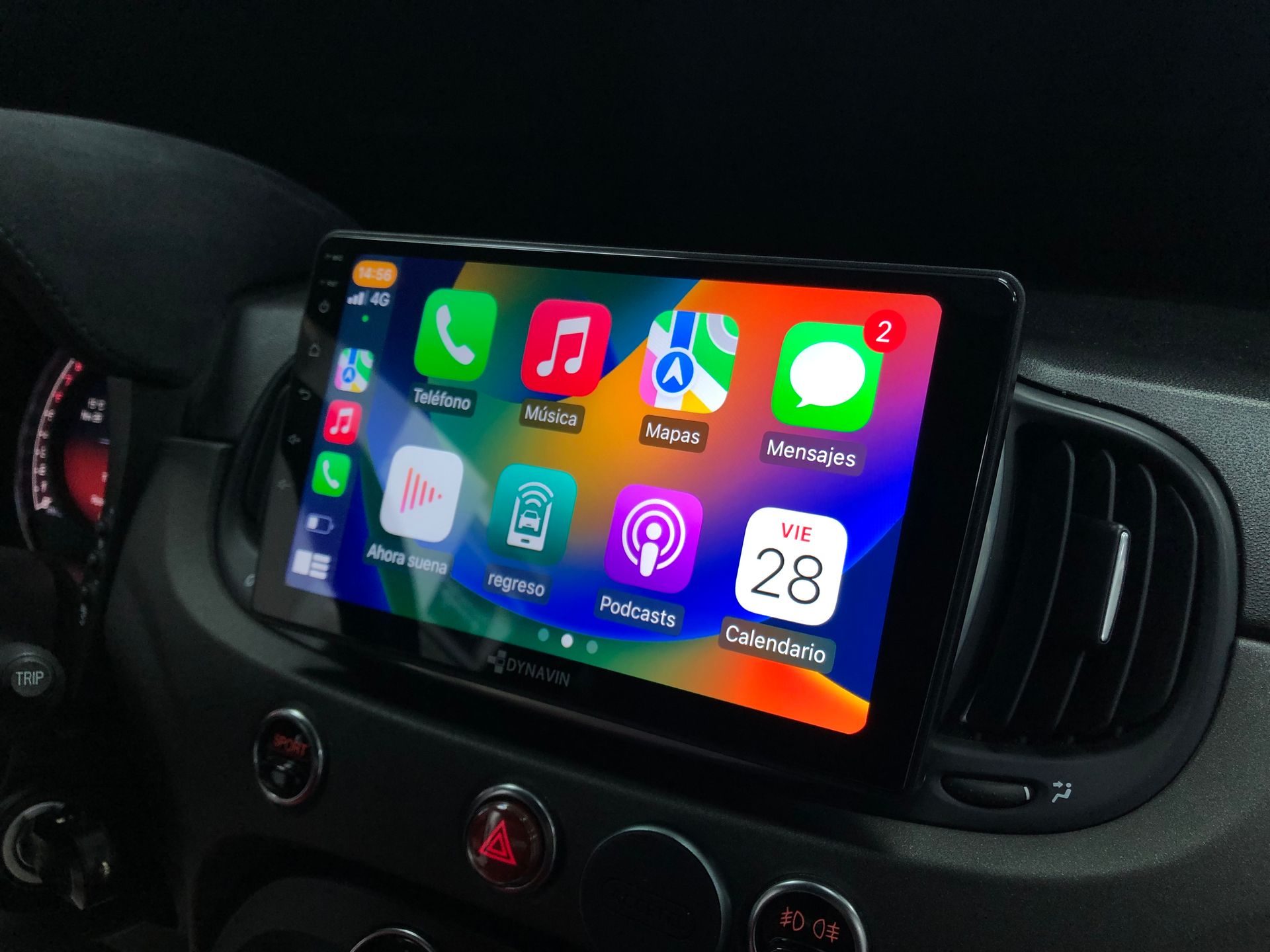 Pantalla android Dynavin Fiat 500 y Abarth 595