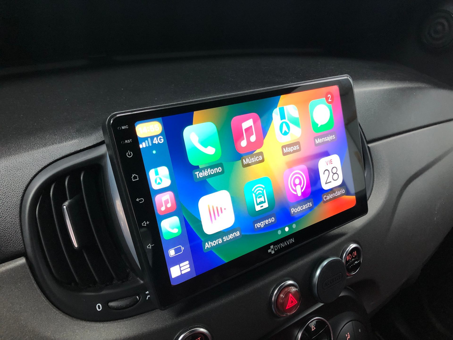 Pantalla android Dynavin Fiat 500 y Abarth 595