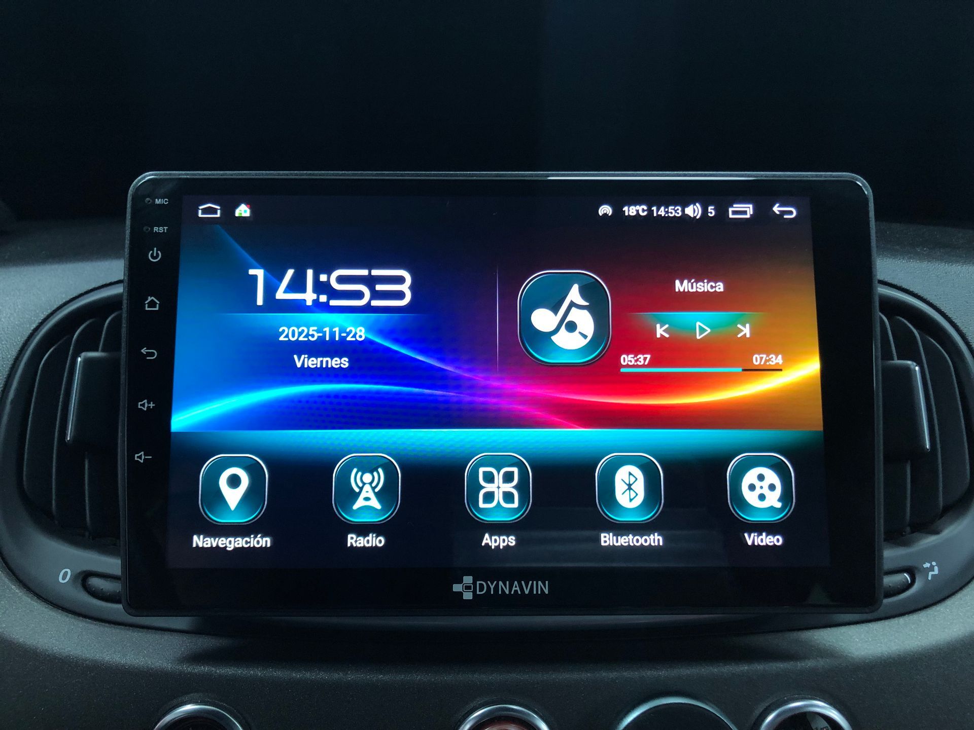 Pantalla android Dynavin Fiat 500 y Abarth 595
