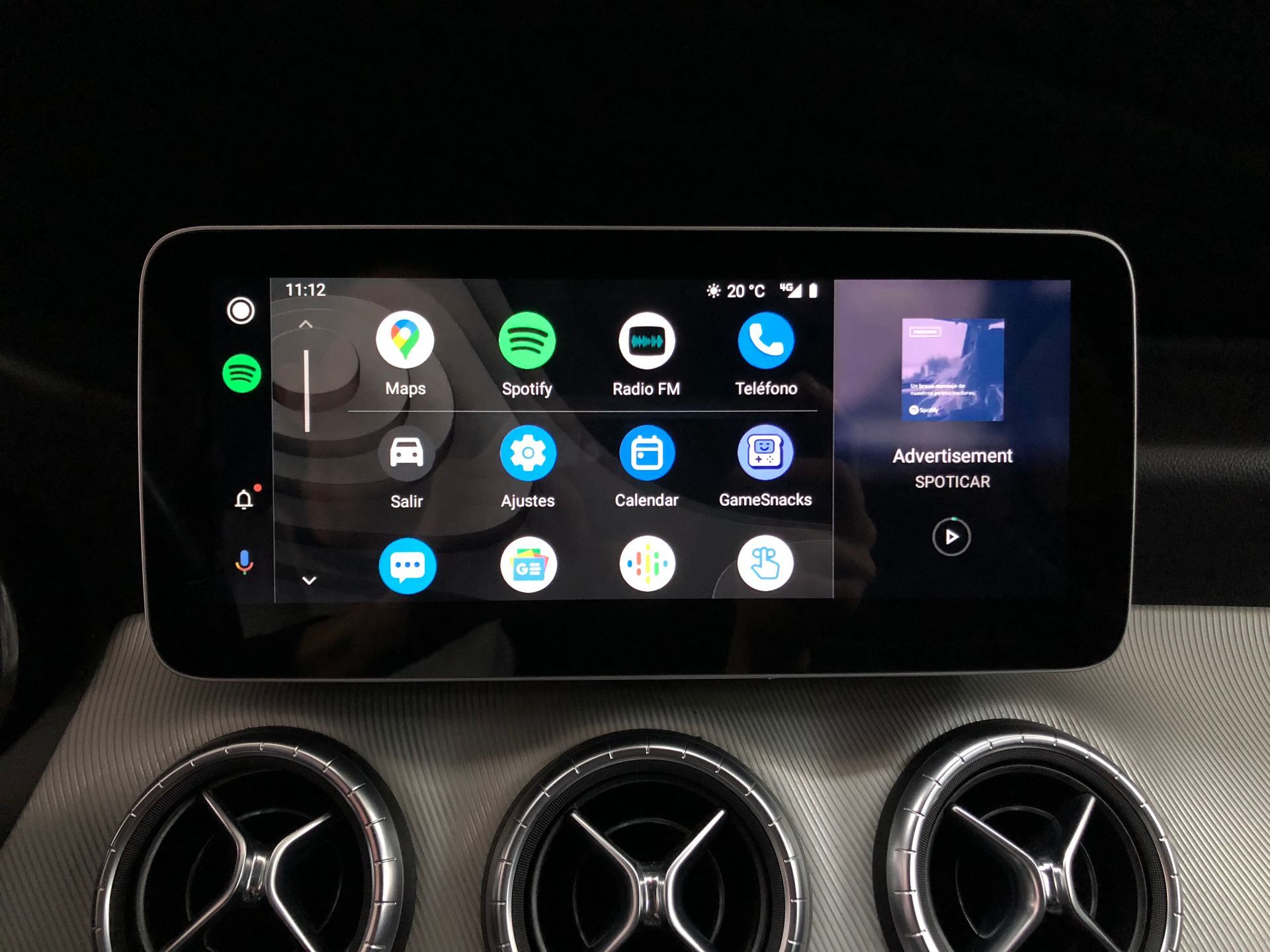 Pantalla android 10,25 Mercedes