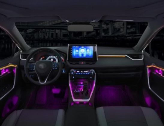 Luz Led Ambiental Interior Para Piso 4 Leds Auto Camioneta