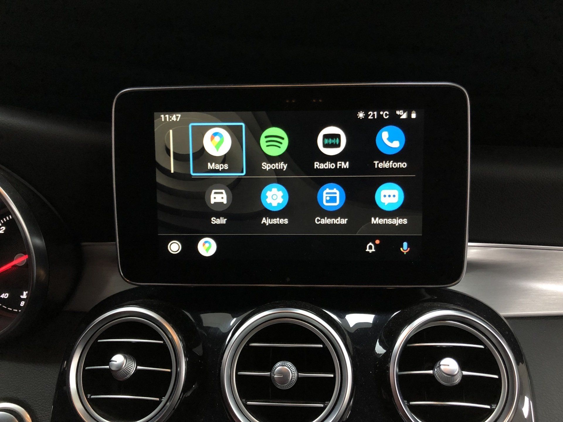 Interface Carplay - Android auto Mercedes