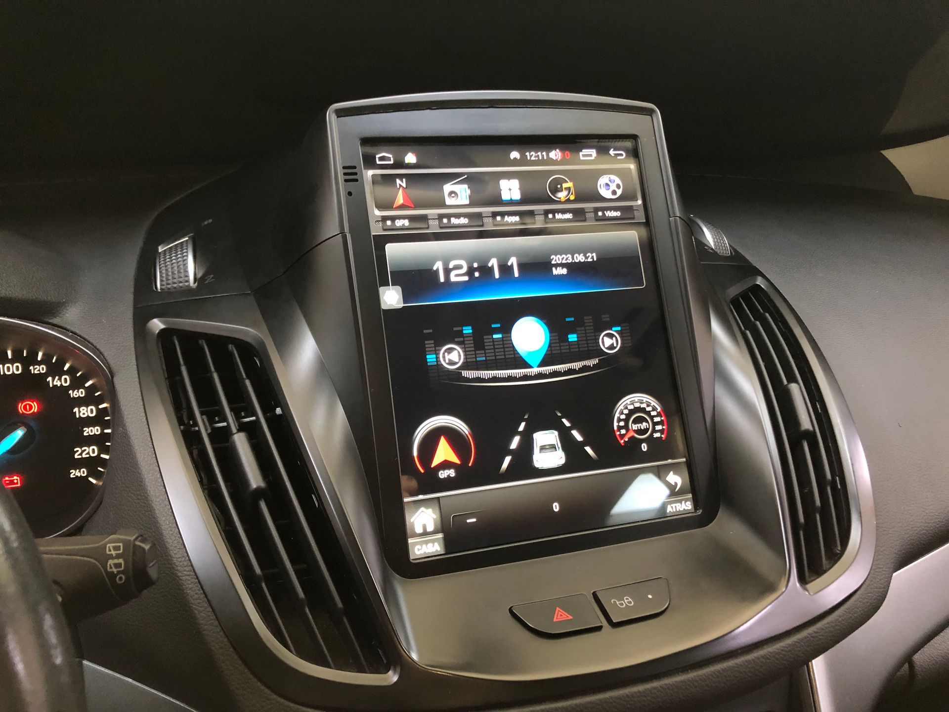Pantalla android 9 pulgadas Ford Kuga mk2 2012