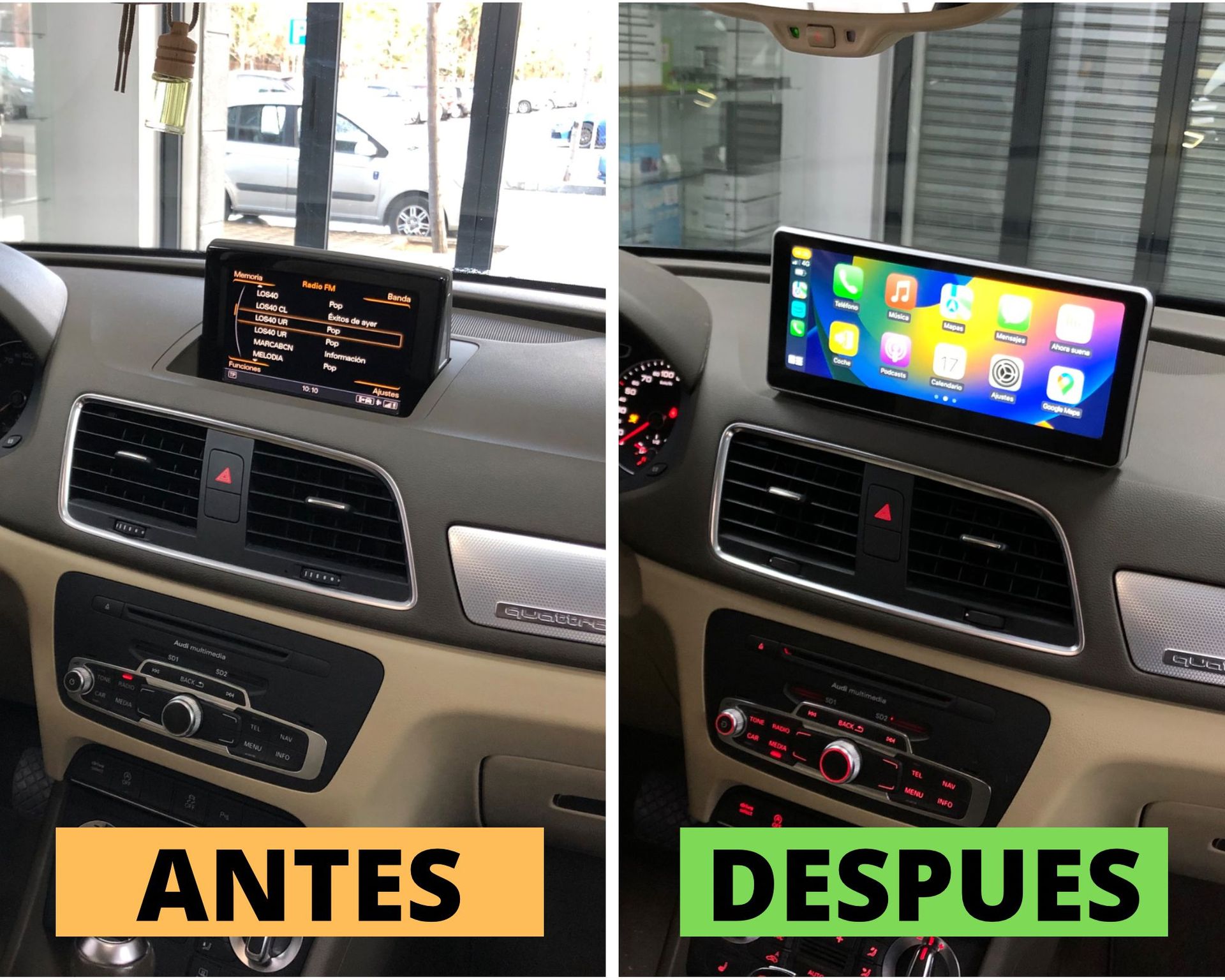 Pantalla android 10,25 Audi Q3 8U