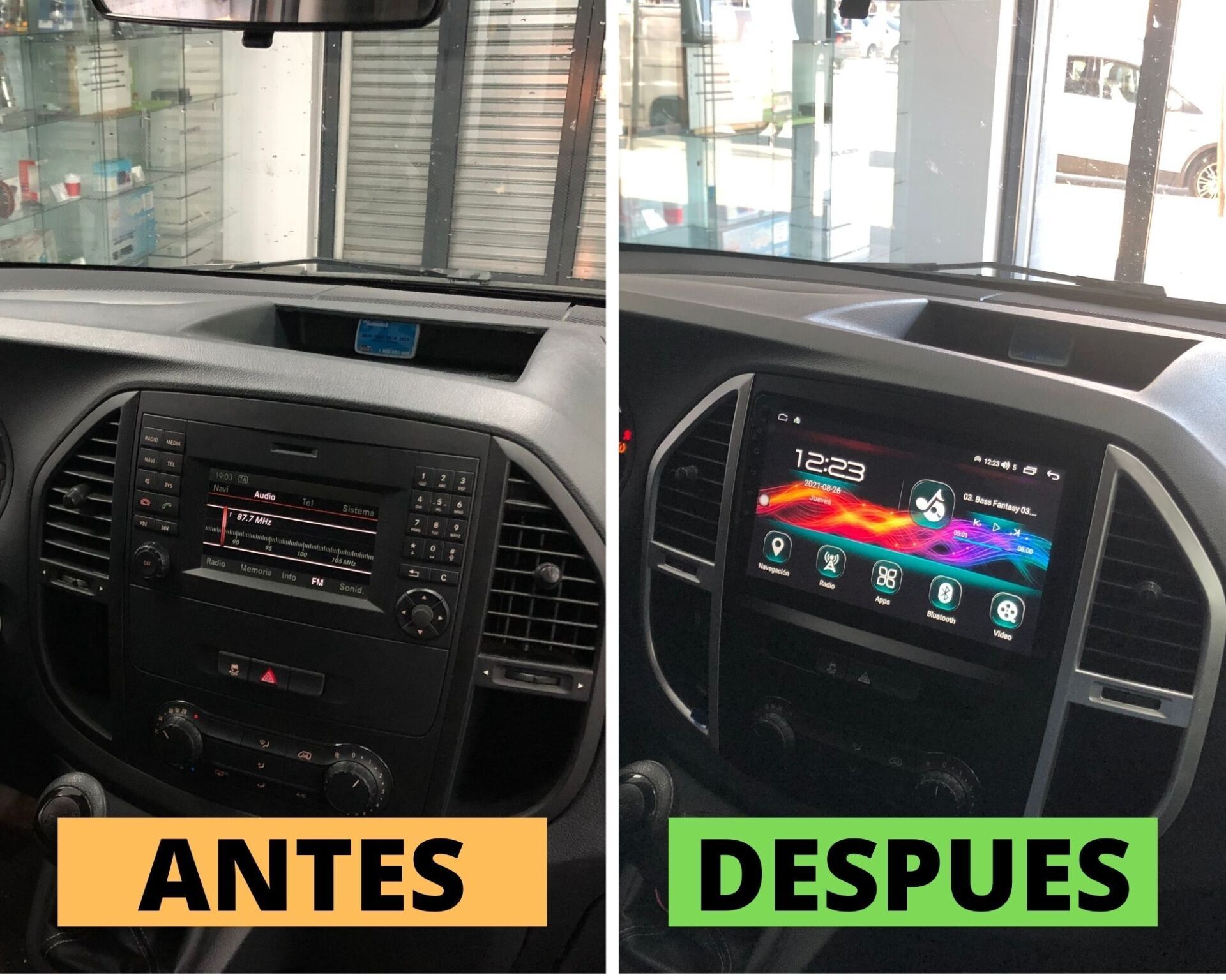 Pantalla Android 10 Mercedes Vito y Clase V