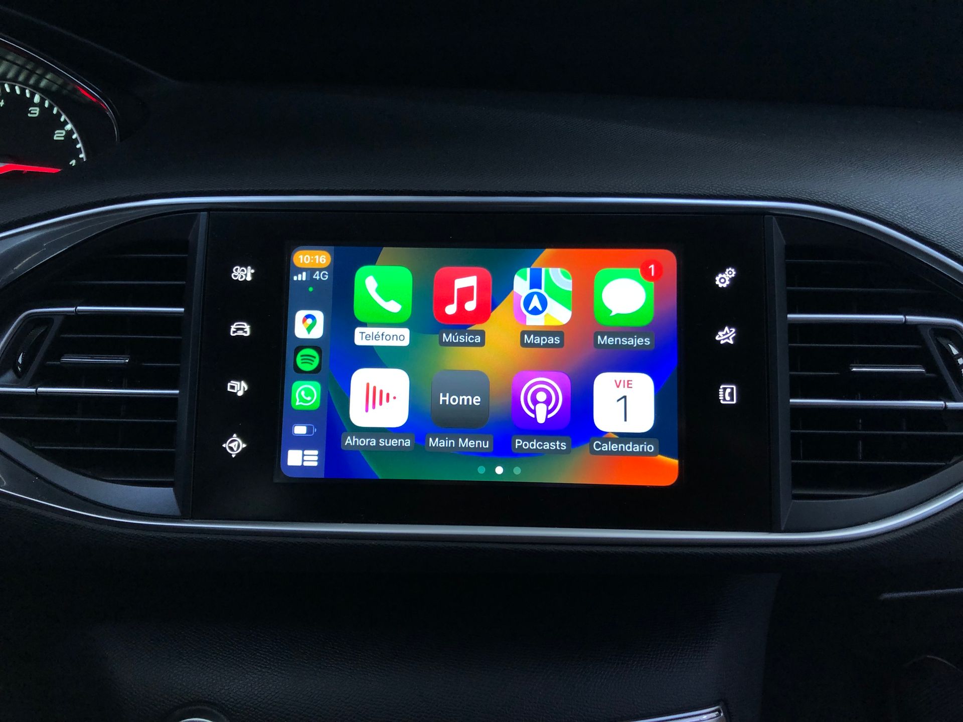 Interface Carplay - Android auto peugeot