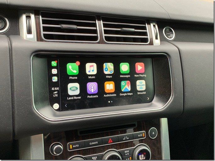 Interface de Carplay - Android auto para Land Rover