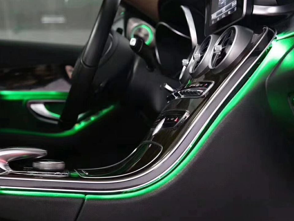 Iluminacion Led consola central coche