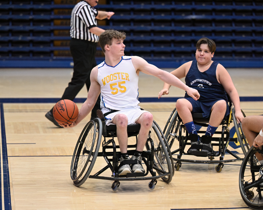 Wooster wheelchair basketball team.