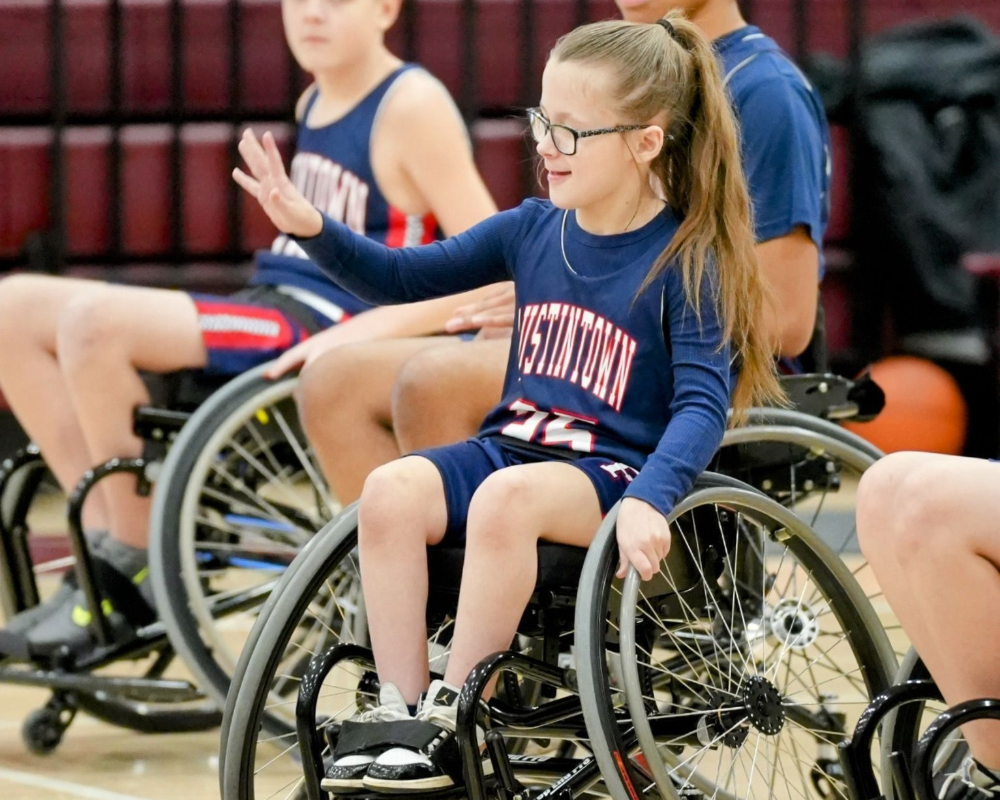 Austintown wheelchair basketball team. 