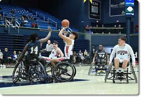 Austintown wheelchair basketball team.