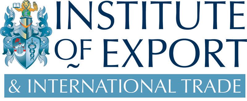 The logo for the institute of export and international trade