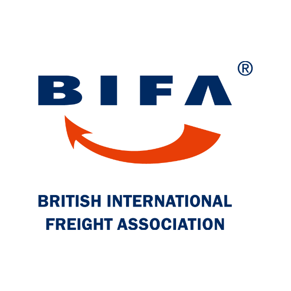 A logo for the british international freight association