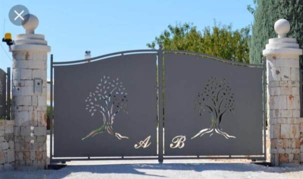 cancello d'ingresso in ferro battuto  -marnate - legnano