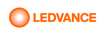 LEDVANCE logo: Orange circle design with the company name in orange text to the right.