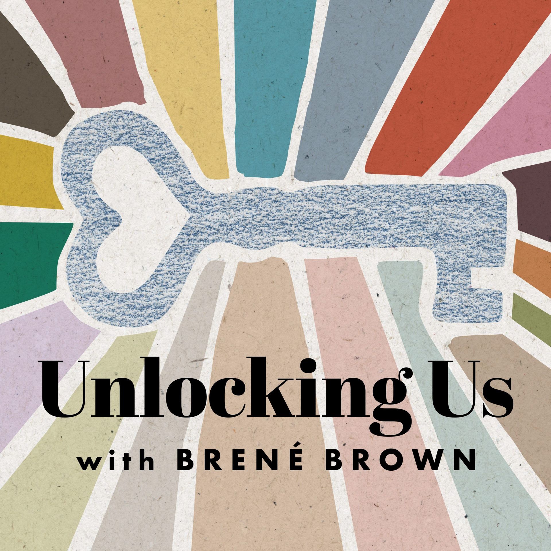 A colorful logo for unlocking us with brene brown