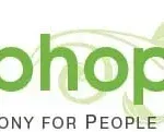 A green and white logo for a company called shop only for people.
