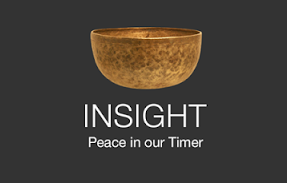 A picture of a bowl that says insight peace in our timer