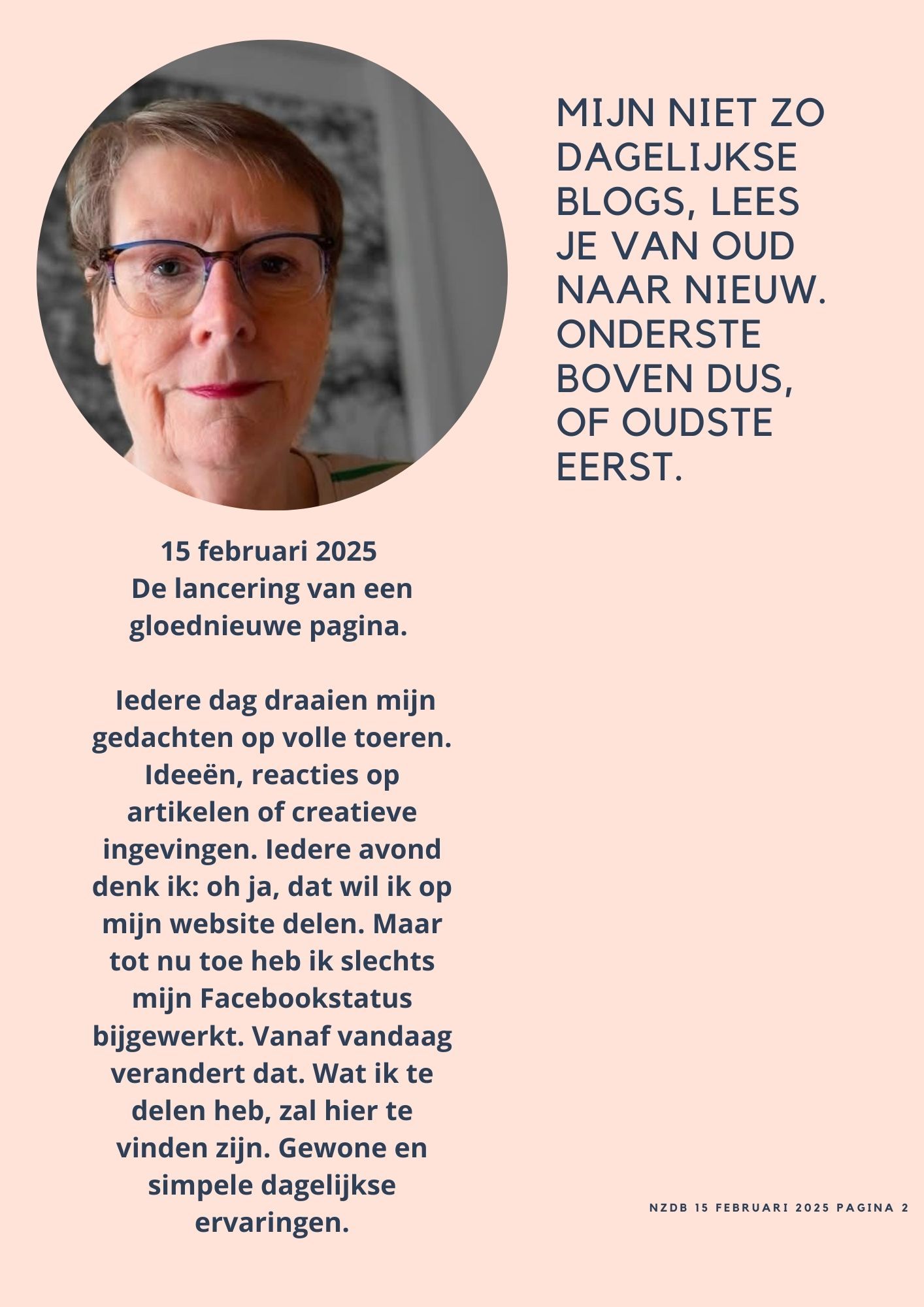 Een foto van een vrouw met een bril en een citaat in een vreemde taal.