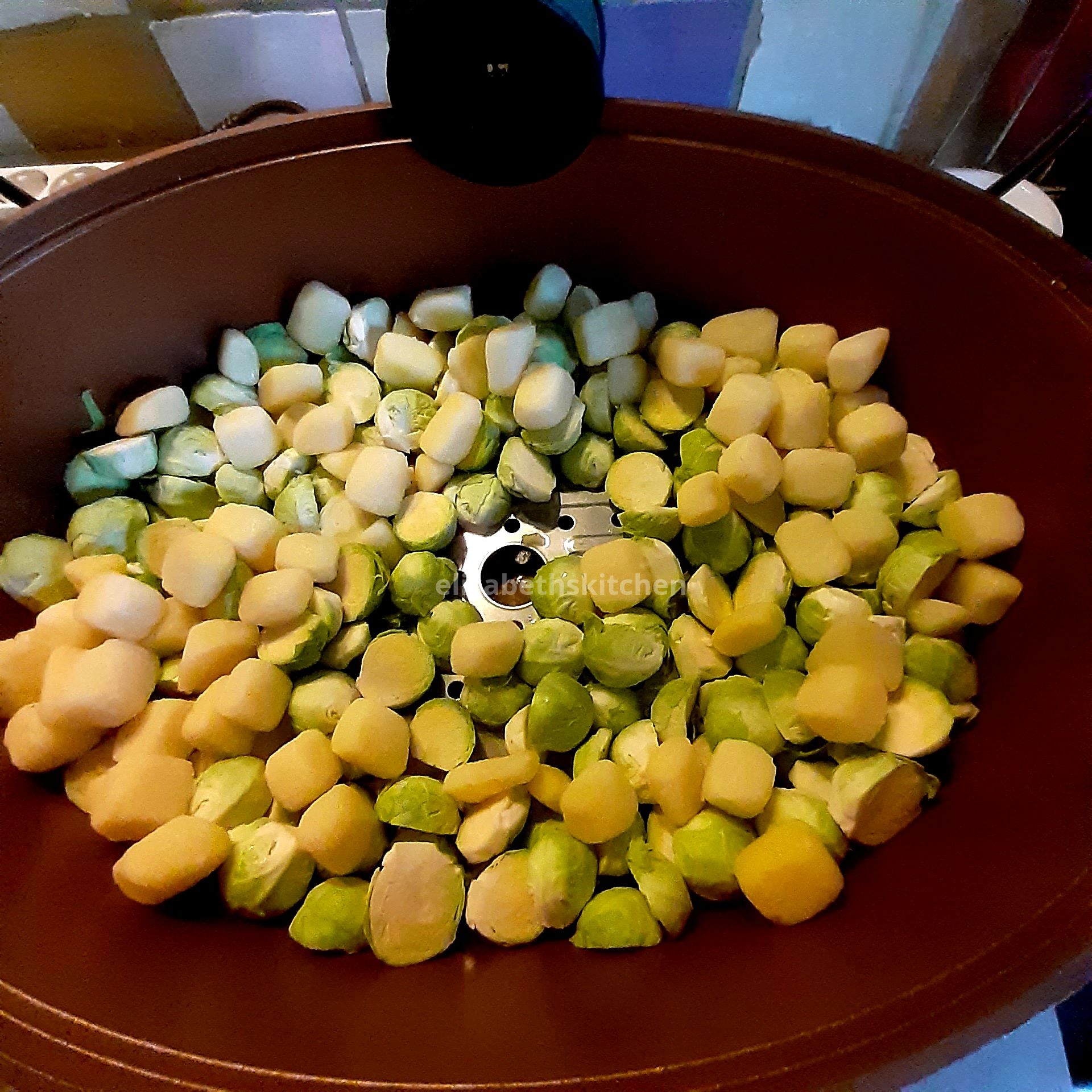 Stoofvlees met gestoomde spruiten