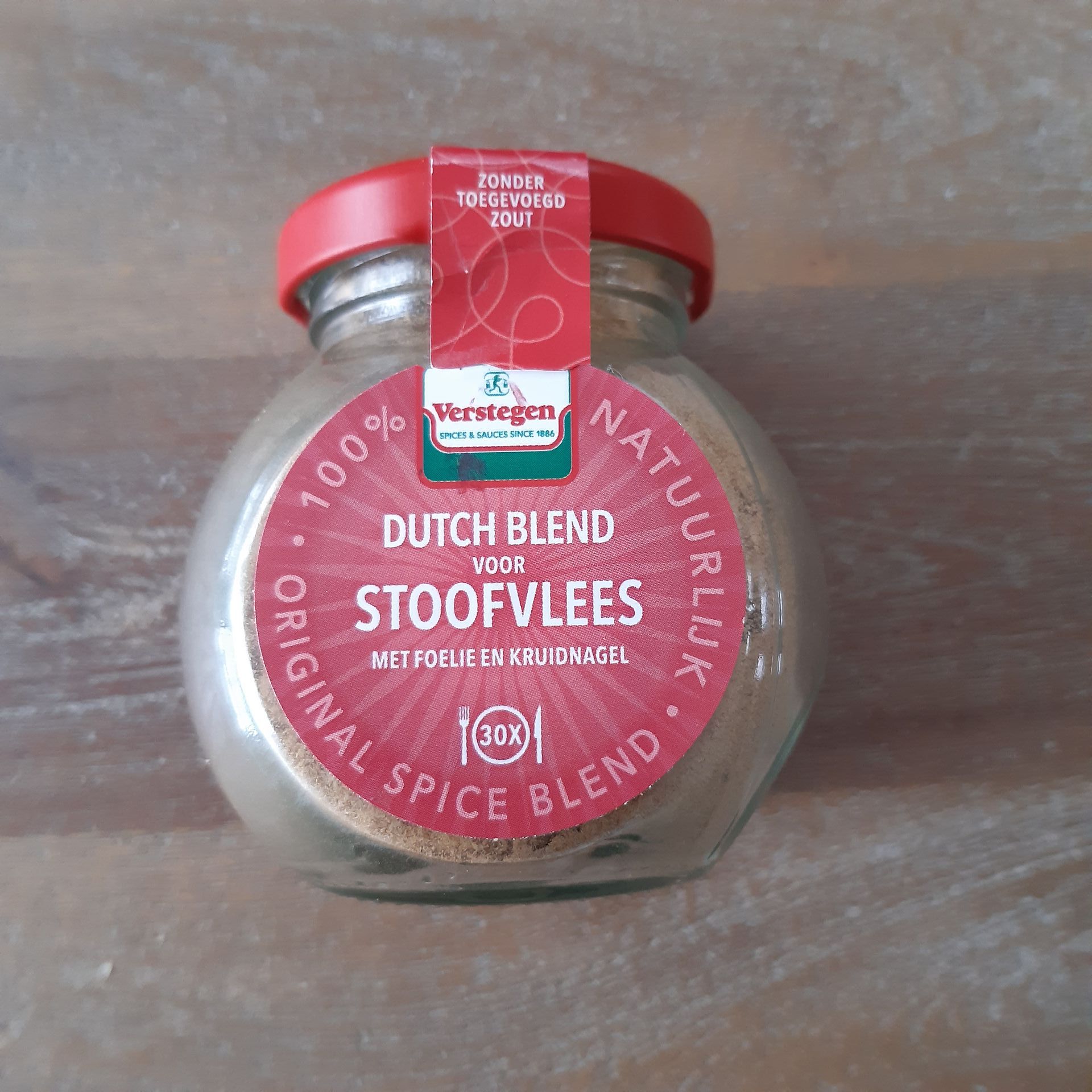 Een potje hollandse blend stoofvlees kruidenmix