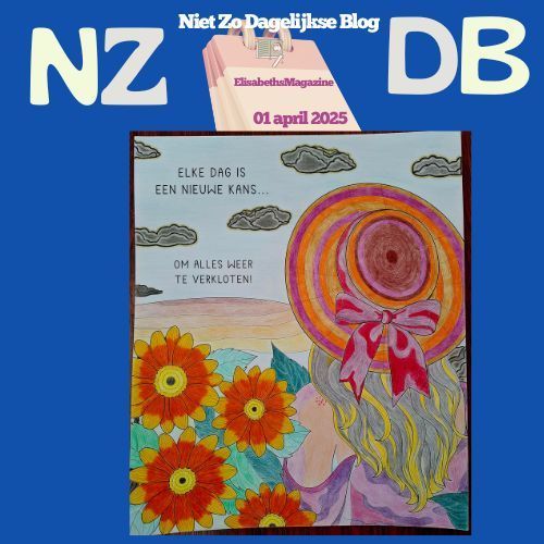 Een foto van kleurpotloden naast een kalender met de tekst nz db