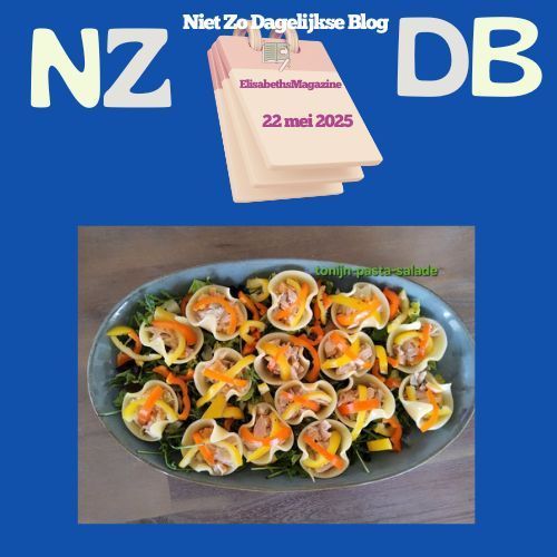 Een bord met eten waarop nz db staat