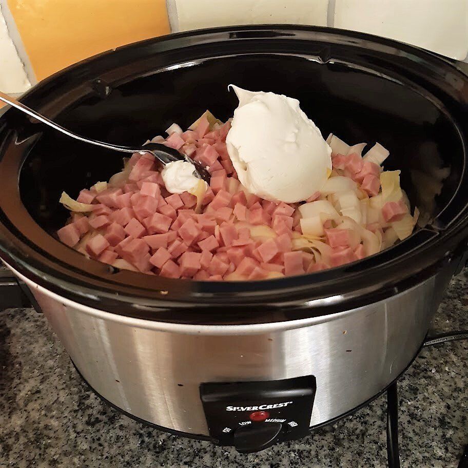 Witlof ham kaas uit de slowcooker