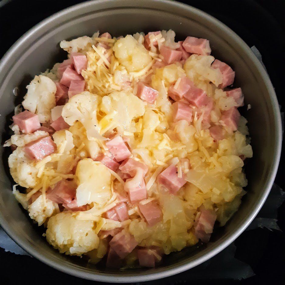 Bloemkool frittata Kha uit de Philips Airfryer XXL