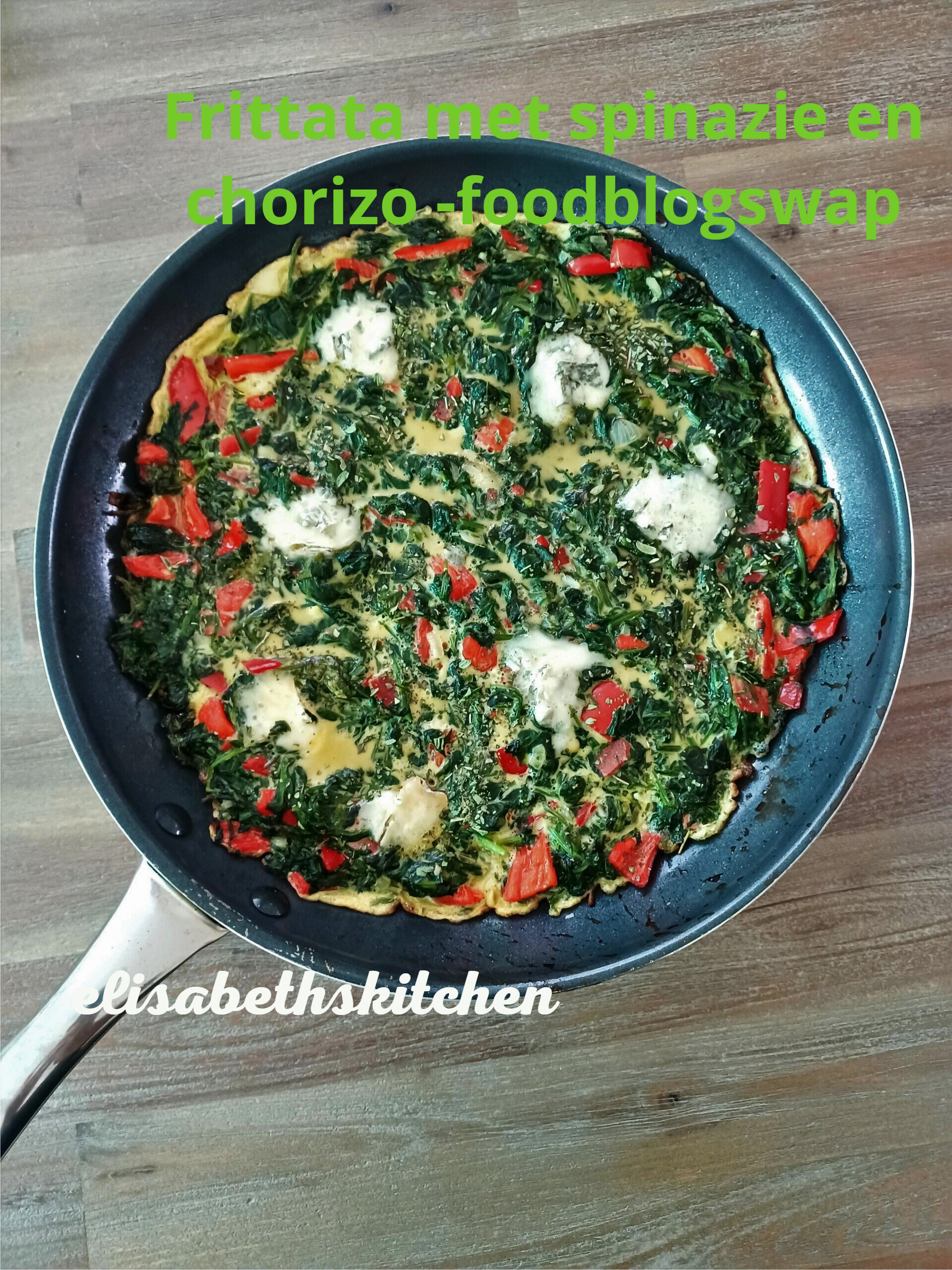 Frittata met spinazie en chorizo - Foodblogswap
