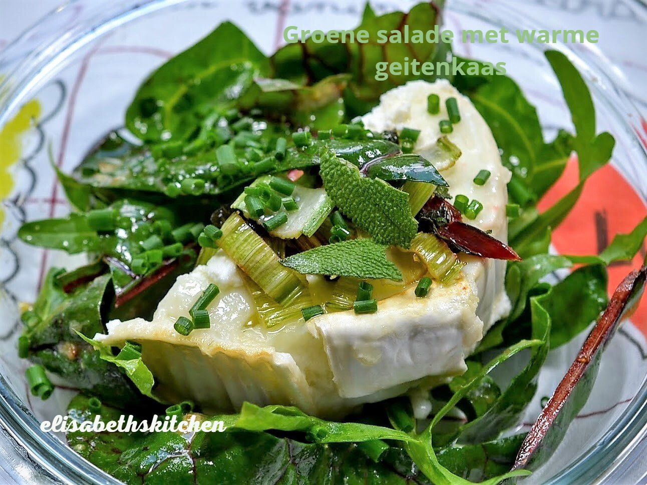 Groene salade met geitenkaas