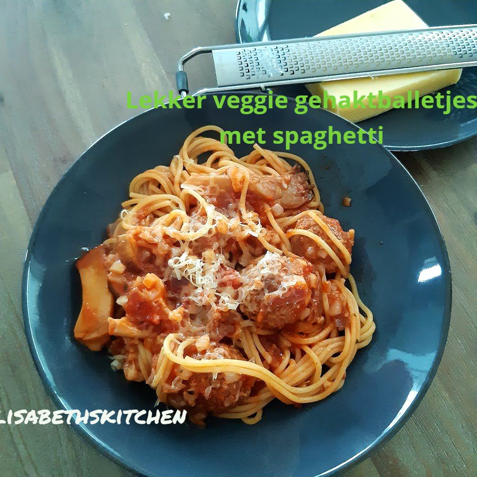Lekker veggie gehaktballetjes met spaghetti