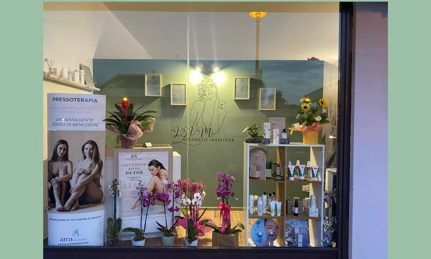 Vetrina del centro estetico