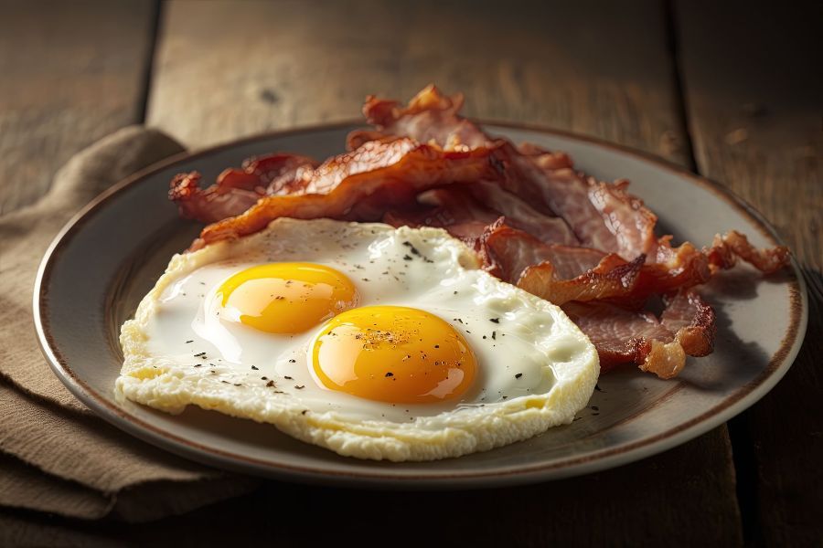 eggs and bacon