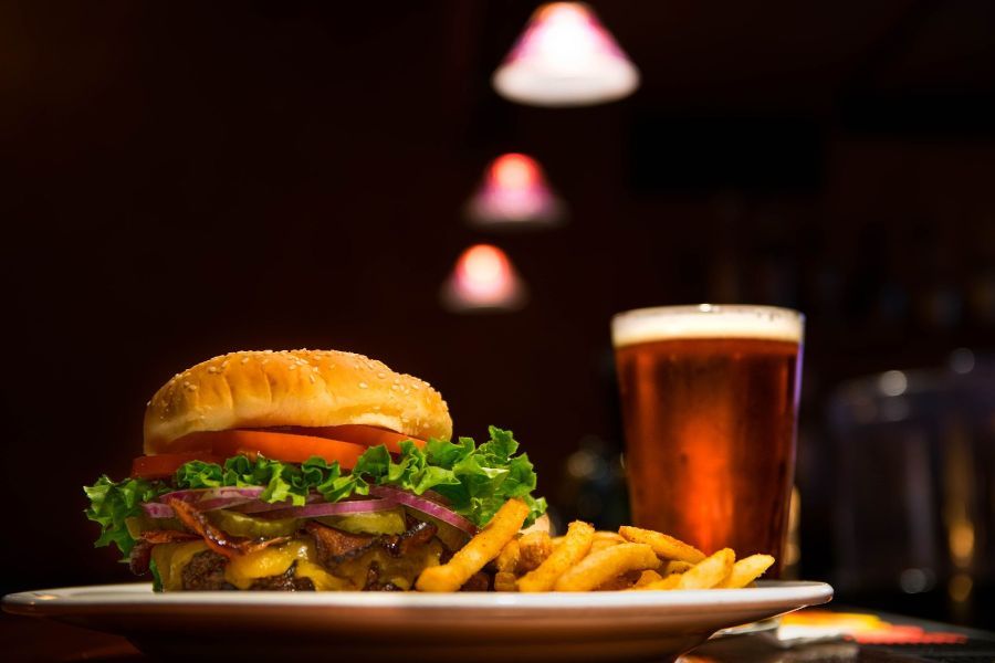 burger and fries