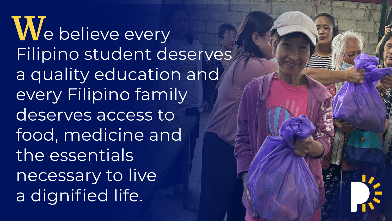 Food packs and warm congee were distributed to beneficiaries and day care learners at the Fairview 