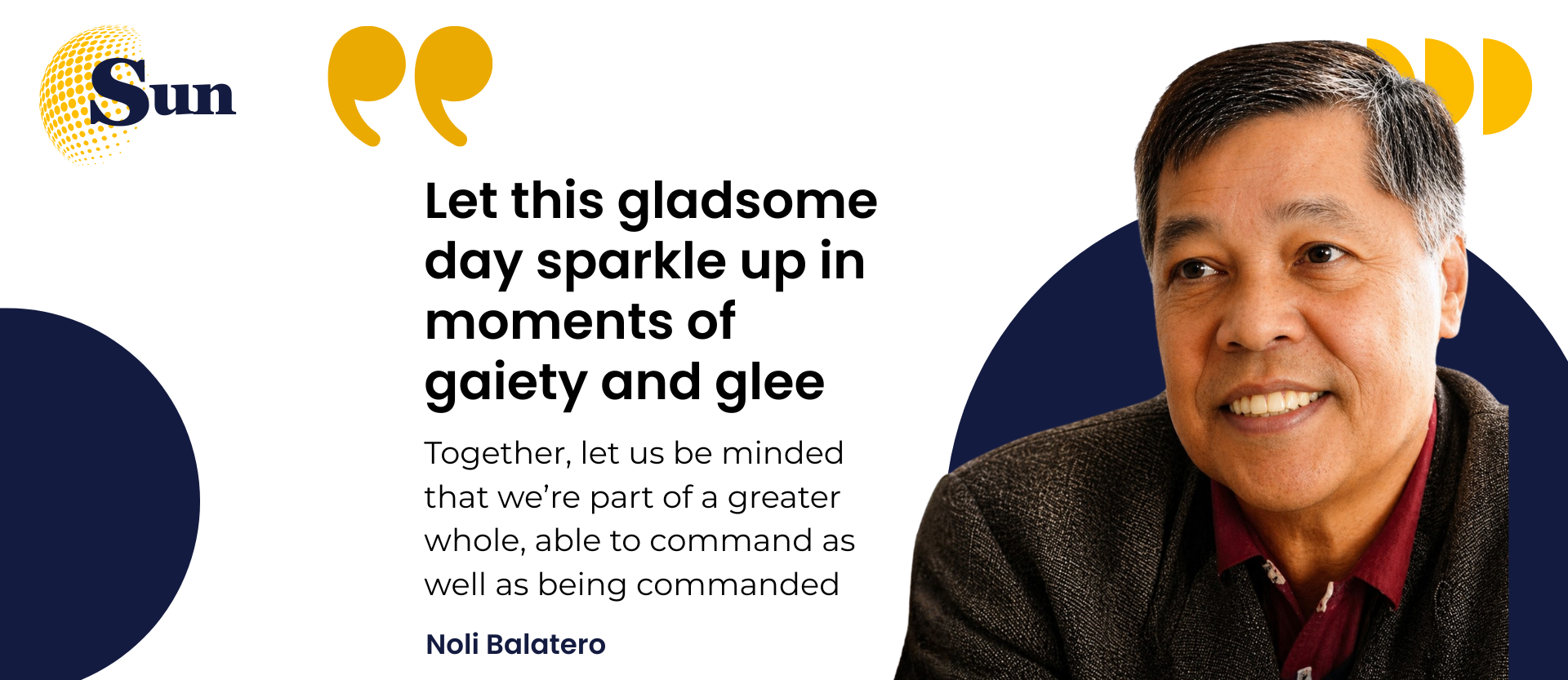 Let this gladsome day sparkle up in moments of gaiety and glee.