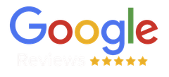 A google logo with five stars on it