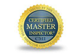 A certified master inspector cmi seal is shown on a white background.